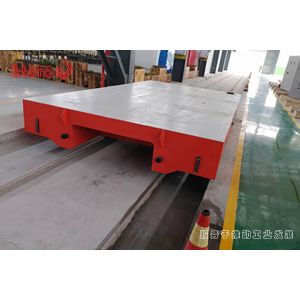 Material Transporting Heavy Duty Transfer Cart 50 Ton Rail Guided With Frequency