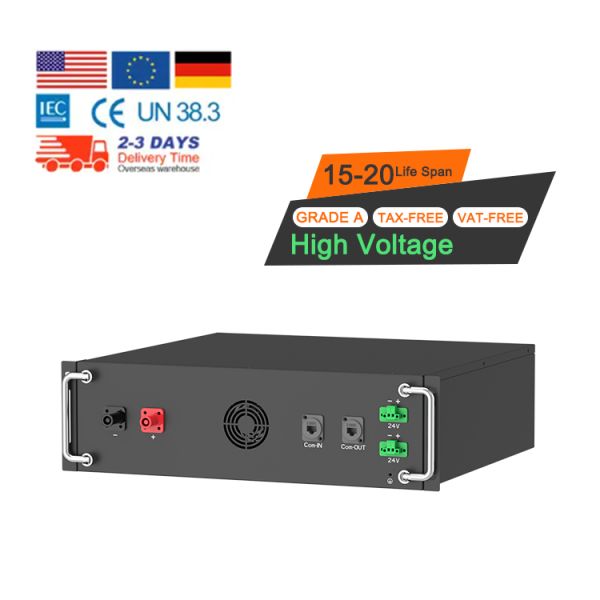High Voltage 15kwh-750kwh Lithium Iron Battery Pack Lifepo4 51.2v 100Ah Rack Mounted Battery Lithium Ion Battery