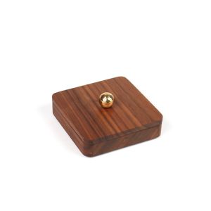 Customized Color Square Luxury Jewelry Box Walnut Wooden Box With Lid Gift