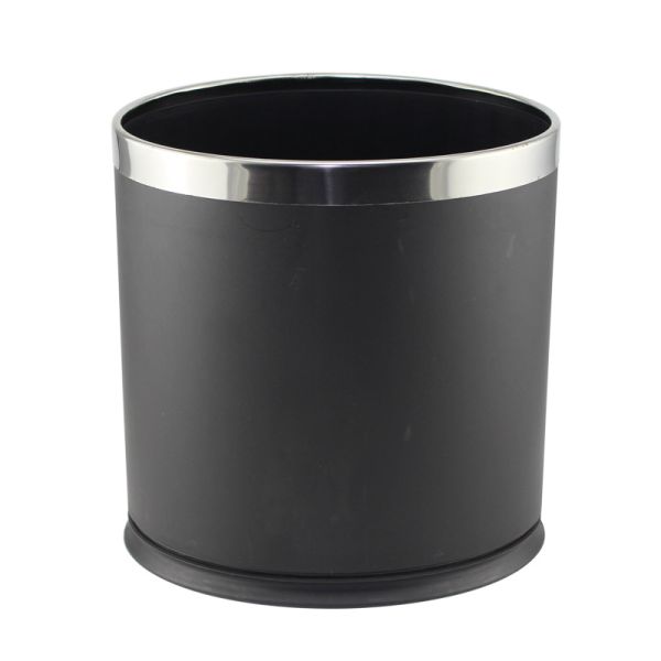 Black Stainless Steel Trash Can 2 In 1 Hotel Lobby Trash Cans