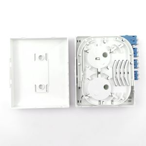 -Made Gray/White 4 Cores LC UPC Plastic Fiber Optic Faceplate Socket Panel for