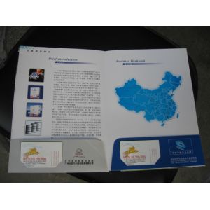 China Custom Printing Brochures , Cardboard Folder Printing CMYK Colors With Pockets on sale China Custom Printing Brochures , Cardboard Folder Printing CMYK Colors With Pockets on sale