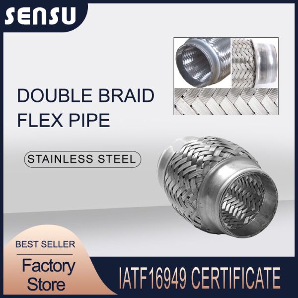 Quality Aluminied Cap Stainless Steel Exhaust Flex Pipe 100-250mm Length wholesale