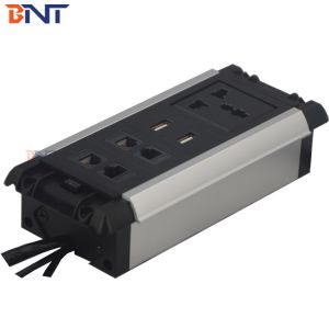 Smart office table mount multi function desk power data socket with USB charger