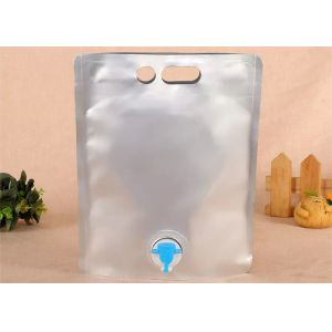 Aluminum Foil Reusable Wine Pouch With Spout /Spigot BOPA PE Materials