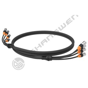 Multi-Channel 4 Channel 4 Way Cat6 Cat6A FTP Multicore Power Cord Ethercon to