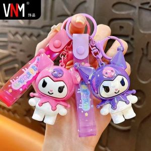 Schoolbag Kuromi And Melody Keychain 3D Design Multi Functional High Precision