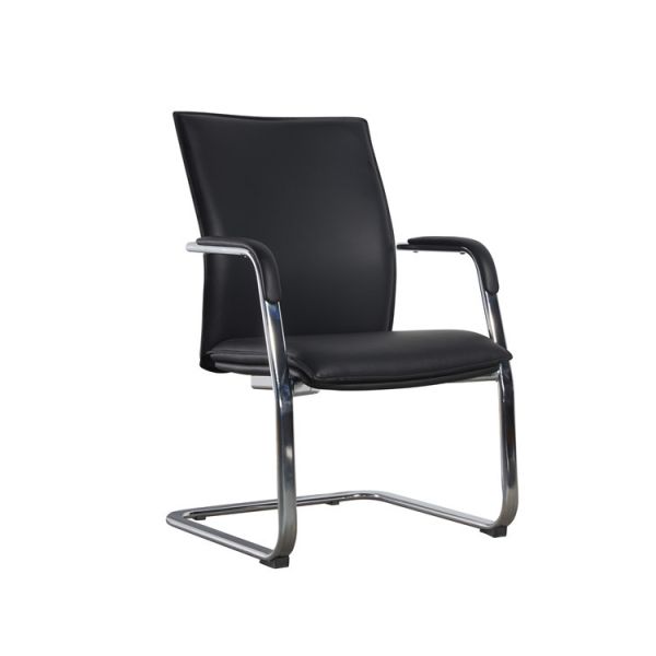 Executive Office Guest Chairs No Wheels Chrome SS ODM BIFMA