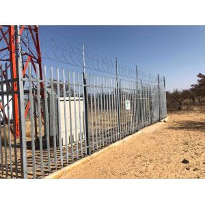 CE No Climb Commercial Security Fence , 2700mm Galvanized Palisade Fencing