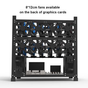 Cryptocurrency Ethereum Miner open air 12GPU Mining Rig Machine with good