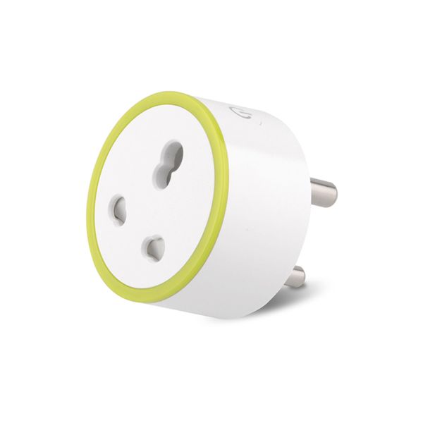Round Green Indian Standard 16A Multi-function Smart Socket Wi-Fi Plug-Power