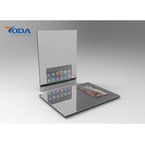 Full HD Touch Screen Light Up Mirror Square Shape Wall Mounted Type