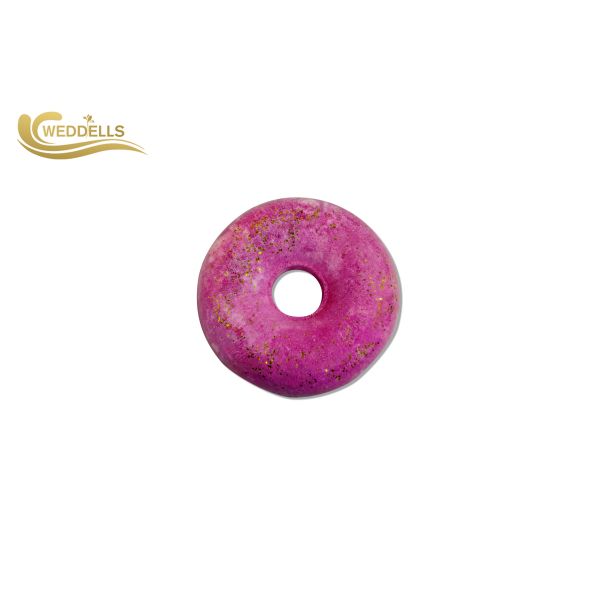 Quality Small  Custom  Bath Bombs / Donuts Shaped Organic Sap Bombs  With Candy / Gold Power On The Top wholesale