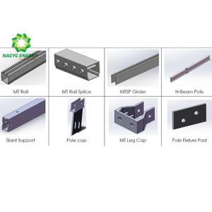 Exclusive Anodized Ground PV Mounting Brackets Ground Solar Mounting Structure