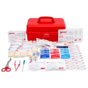 Portable Plastic First Aid Kit Boxes With Three Layers DIY Content For Emergency