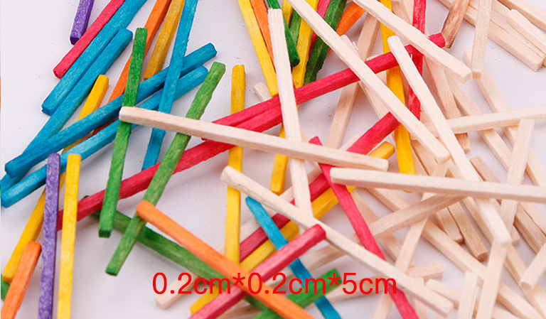 2mm mini square wood craft sticks for hobbies and kids DIY hand-crafted material assorted colors KIDS STEM INNOVATION