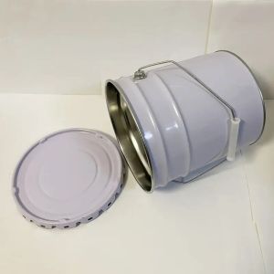 Customized Volume Iron Rustproofing Cask Iron Plating Metal Paint Can With Lid