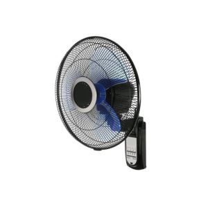 Black 4 Blade Small Wall Mount Fan 90°C Oscillating High Velocity Quiet