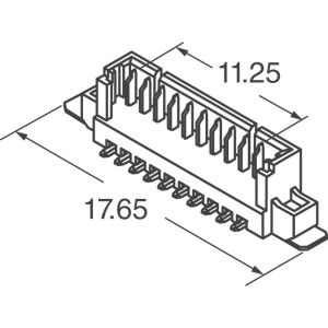 533980371 SMT Friction Lock Vertical Header and Receptacle printed circuit board