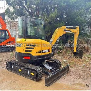 Low Working Hour SANY SY35U Mini Excavator with ISUZU Engine 3.5TON Operating