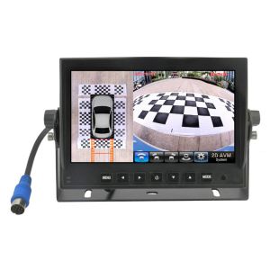 IPS HD Car Tft Lcd Monitor 7 Inches 360° Around Bird View Cameras System 12~24V