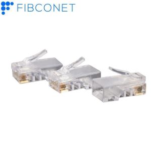 Customized Ethernet with Gold Plated Pass Through UTP RJ45 Cat5/6 Shielded