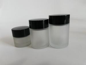 10g 20g Empty Cosmetic Glass Jars With Lids Screen Printing Surface