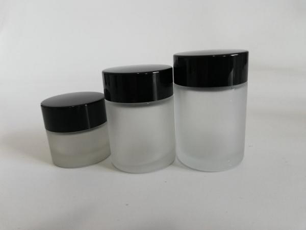 Quality 10g 20g Empty Cosmetic Glass Jars With Lids Screen Printing Surface wholesale
