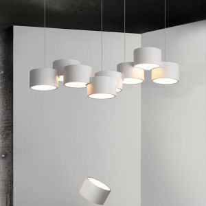 China Modern Simple circular Chandelier Dining Room Kitchen Living Room white Chandelier (WH-MI-396) on sale