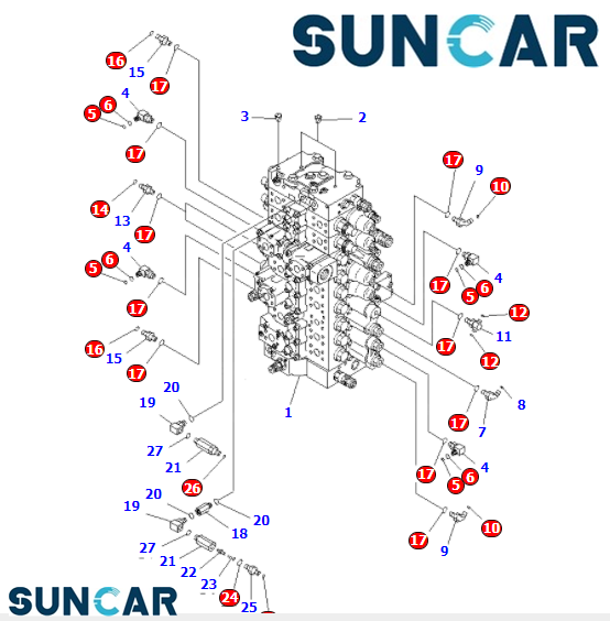 Seal Kit For Main Valve 723-49-26101 7234926101 Excavator PC300-7