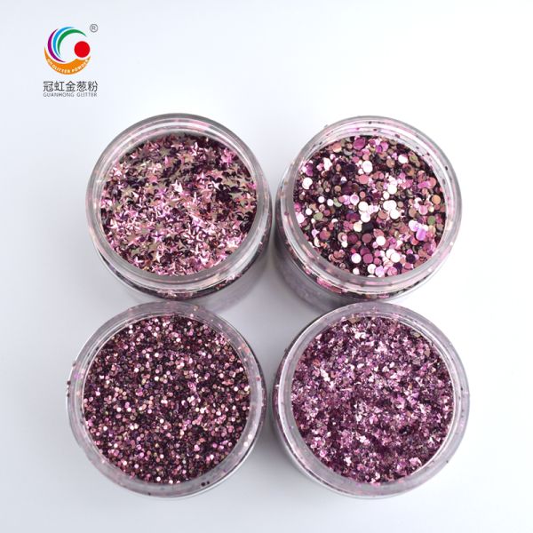 Loose Reflective Chameleon Loose Eye Glitter Powder For Nails Star Heart Printing Decorations