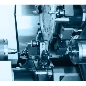 Metal Vertical Dual Spindle Dual Turret Lathe 3000 *2300 *2100 Dimension