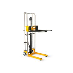 PJ Mini Stacker with adjustable forks and polyurethane rollers Capacity 400Kg