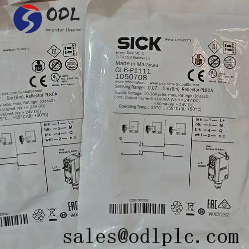 GL6-P1111 Sick PLC Miniature Photoelectric Sensor,Retroreflective,5m,Visible Red