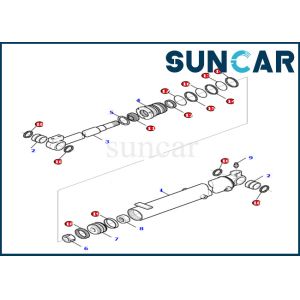 China 878000520 Komatsu Boom Cylinder Seal Kit For PC27R-8 Komatsu Boom Cylinder Replacement Kit on sale