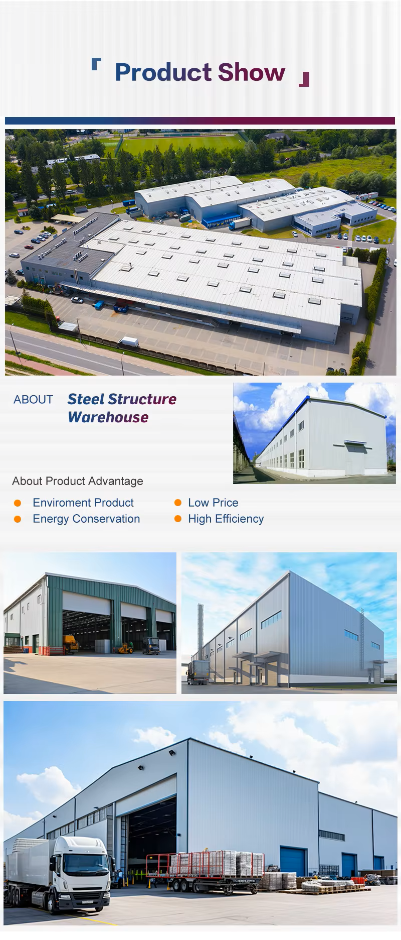 Quick Install Prefabricated Budget Steel Warehouse Structures Metal Warehousing Solutions
