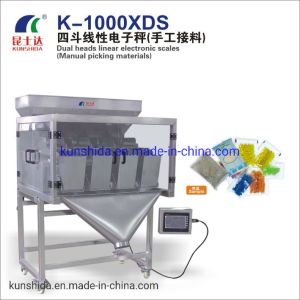 Cheap K-1000xds Four Heads Linear Electronic Scales Granule Nuts Grain Peanut Solid Weighing System (MANUAL PICKING MATERIALS) for sale