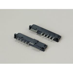 High-Speed SAS 29P IDC Female Cable Connector 180° with Peg, Phosphor Bronze