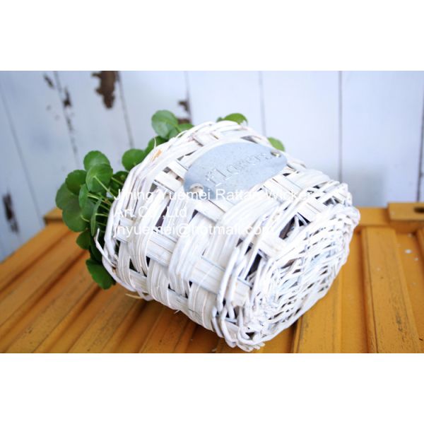 2016 new style wicker garden baskets round shape willow garden plants basket