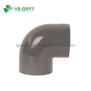 DIN Pn16 Plastic PVC Fittings Pipe Connector 90 Deg Socket Elbow with Round Head