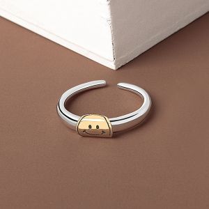 Silver Bangle Bracelet With Interchangeable Charms Rhodiumplated