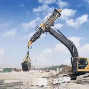 Cheap Professional Supplier Custom Bucket Capacity Excavator Long Reach Boom Clamshell Telescopic Arm for sale