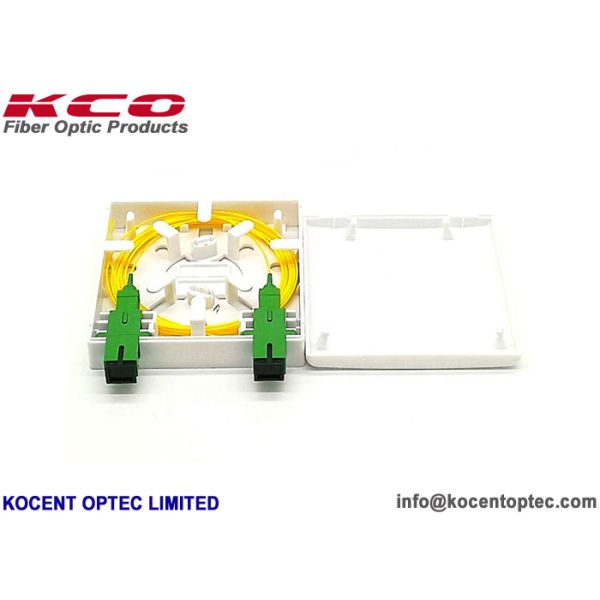 2 Fibers Capacity Fiber Optic Termination Box with 0.15dB Insertion Loss and