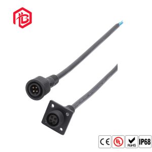 Waterproof Front Nut Flange Socket M15 Panel Mounting Connector Male Female 4 5