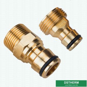 Brass Hose Tap Connector Male Threaded Garden Water Pipe Quick Adapter One Way