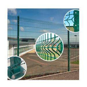 Highway Fence 6x8ft Rectangle Galvanized Welded Wire Mesh Fence with 3D Triangle