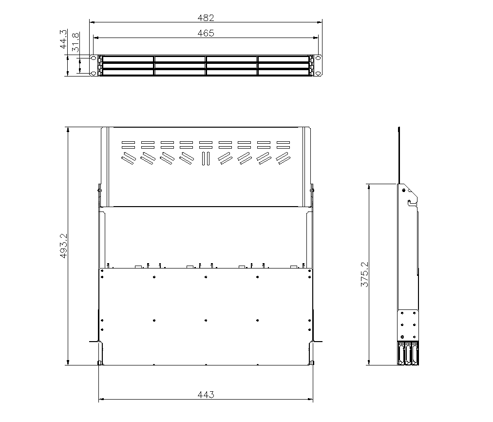 High Density Fiber Optic Patch Panel HODF-RS144-1U
