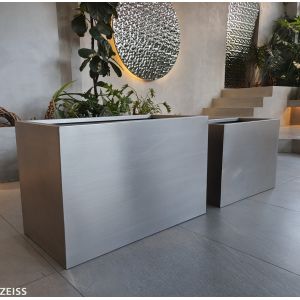 Geometric Metal Planter Pots Rust Proof With Drainage