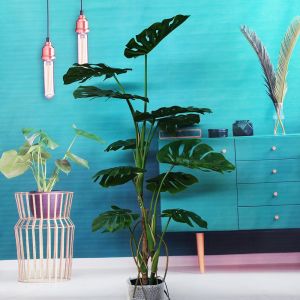 Cheap Handmade Anti Uv Artificial Monstera Tree For Bathroom Decor for sale