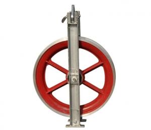 China Transmission Line Aluminum Wheel Conductor Stringing Pulley Block on sale